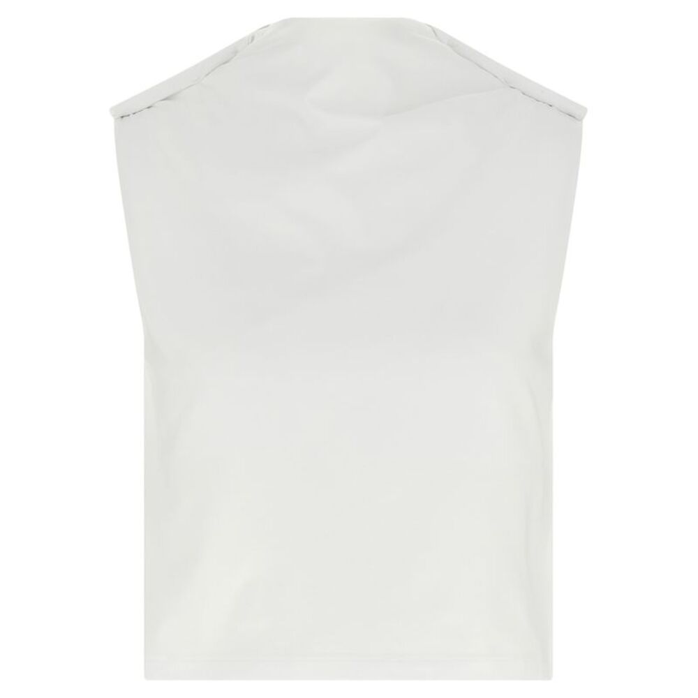 Armarium White Cotton Sleeveles Women's T-Shirt